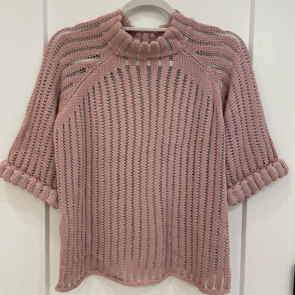 Pink/Mauve Short Sleeved Sweater